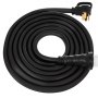 Cable de extensión de alimentación de costa para RV VEVOR en espiral negro con conectores.