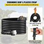 Cable de extensión para RV VEVOR de 50 pies y 50 amperios, cable de repuesto para RV de 50 amperios, cable de bloqueo giratorio de 6 AWG/3C + 8 AWG/1C con conector moldeado y manija patentada, aprobado por CSA