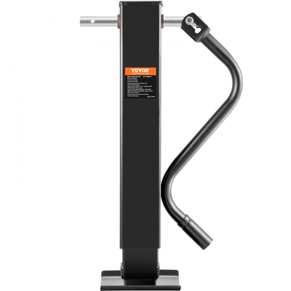 Gato de remolque VEVOR, gato de remolque soldable con capacidad de peso de 12000 lb, soporte de gato de remolque con asa para levantar remolques de RV, remolques para caballos, remolques utilitarios y remolques para yates