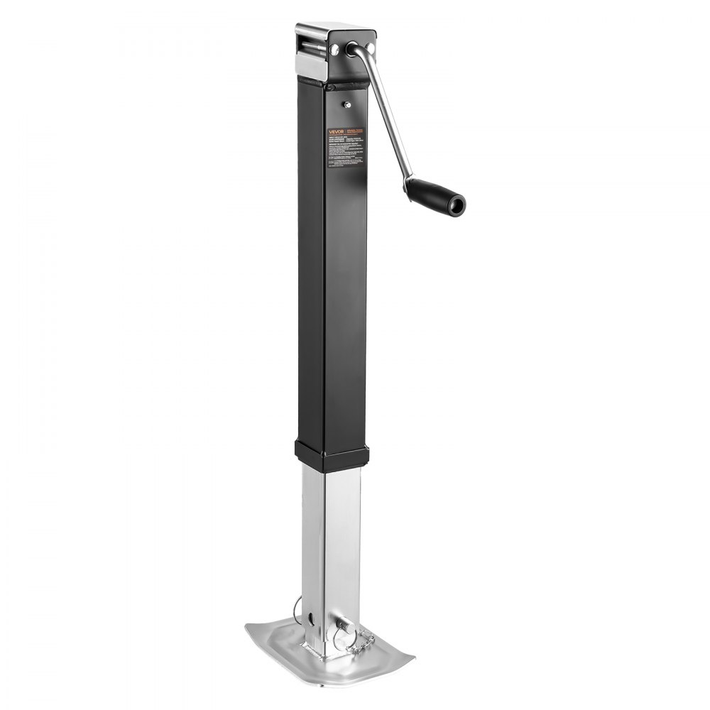 VEVOR Gato de Remolque, Carga Dinámica de 3629 kg, con Montaje en Tubo Soldado y Mango Ergonómico, Recorrido Vertical 380 mm, Apto para Remolques de RV, Caballos, Utilitarios, Campamentos y Yates