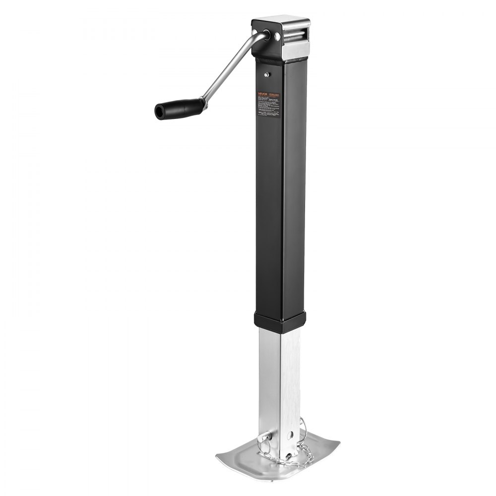 VEVOR Gato de Remolque, Carga Dinámica de 3629 kg, con Montaje en Tubo Soldado y Mango Ergonómico, Recorrido Vertical 380 mm, Apto para Remolques de RV, Caballos, Utilitarios, Campamentos y Yates