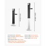 VEVOR Gato de Remolque, Carga Dinámica de 3629 kg, con Montaje en Tubo Soldado y Mango Ergonómico, Recorrido Vertical 380 mm, Apto para Remolques de RV, Caballos, Utilitarios, Campamentos y Yates
