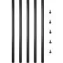 VEVOR - Barandillas de terraza (paquete de 101 balaustres metálicos, 81 x 2 cm, con tornillos), de aleación de aluminio, para terrazas de madera y composite, cuadradas, para escaleras, terrazas y porches exteriores