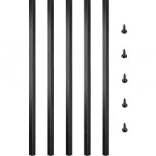 Balaustres de cubierta VEVOR, paquete de 101 husillos de cubierta de metal, balaustre de escalera de 32 x 0,8 pulgadas con tornillos, barandilla de cubierta de aleación de aluminio para madera y cubierta compuesta, balaustre cuadrado para porche de cubierta de escalera al aire libre
