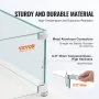 VEVOR - Protector de viento para fogatas de gas cuadradas (23,5 x 7,5 x 6,5 pulgadas), transparente, vidrio templado, 0,31 pulgadas de grosor, panel de vidrio con soporte de esquina resistente y patas.