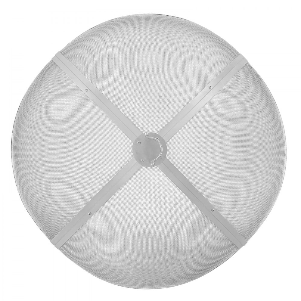 VEVOR Pantalla redonda para hogueras de 36 pulgadas, cubierta de metal de acero reforzado resistente, tapa para hogueras al aire libre, cubiertas superiores de fácil apertura redondas con mango de anillo para patio al aire libre, hogueras, patio trasero