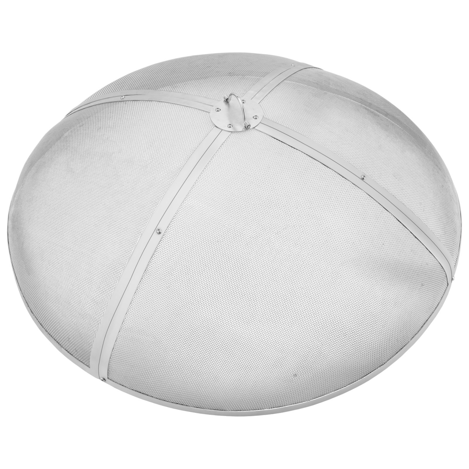 VEVOR Pantalla redonda para hogueras de 36 pulgadas, cubierta de metal de acero reforzado resistente, tapa para hogueras al aire libre, cubiertas superiores de fácil apertura redondas con mango de anillo para patio al aire libre, hogueras, patio trasero