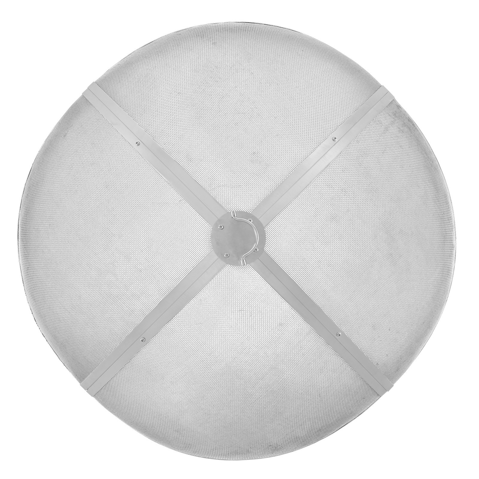 VEVOR Pantalla redonda para hogueras de 36 pulgadas, cubierta de metal de acero reforzado resistente, tapa para hogueras al aire libre, cubiertas superiores de fácil apertura redondas con mango de anillo para patio al aire libre, hogueras, patio trasero