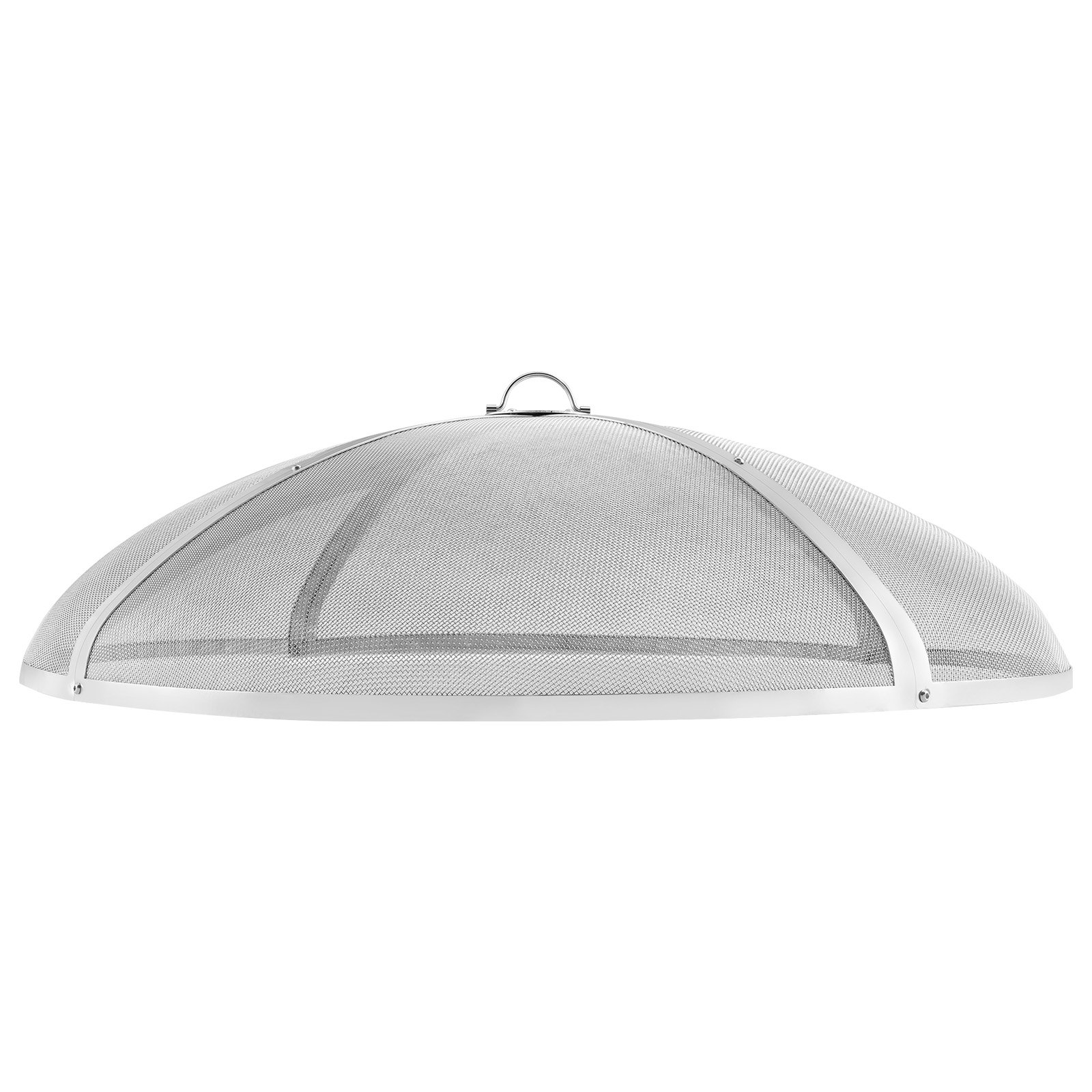 VEVOR Pantalla redonda para hogueras de 36 pulgadas, cubierta de metal de acero reforzado resistente, tapa para hogueras al aire libre, cubiertas superiores de fácil apertura redondas con mango de anillo para patio al aire libre, hogueras, patio trasero