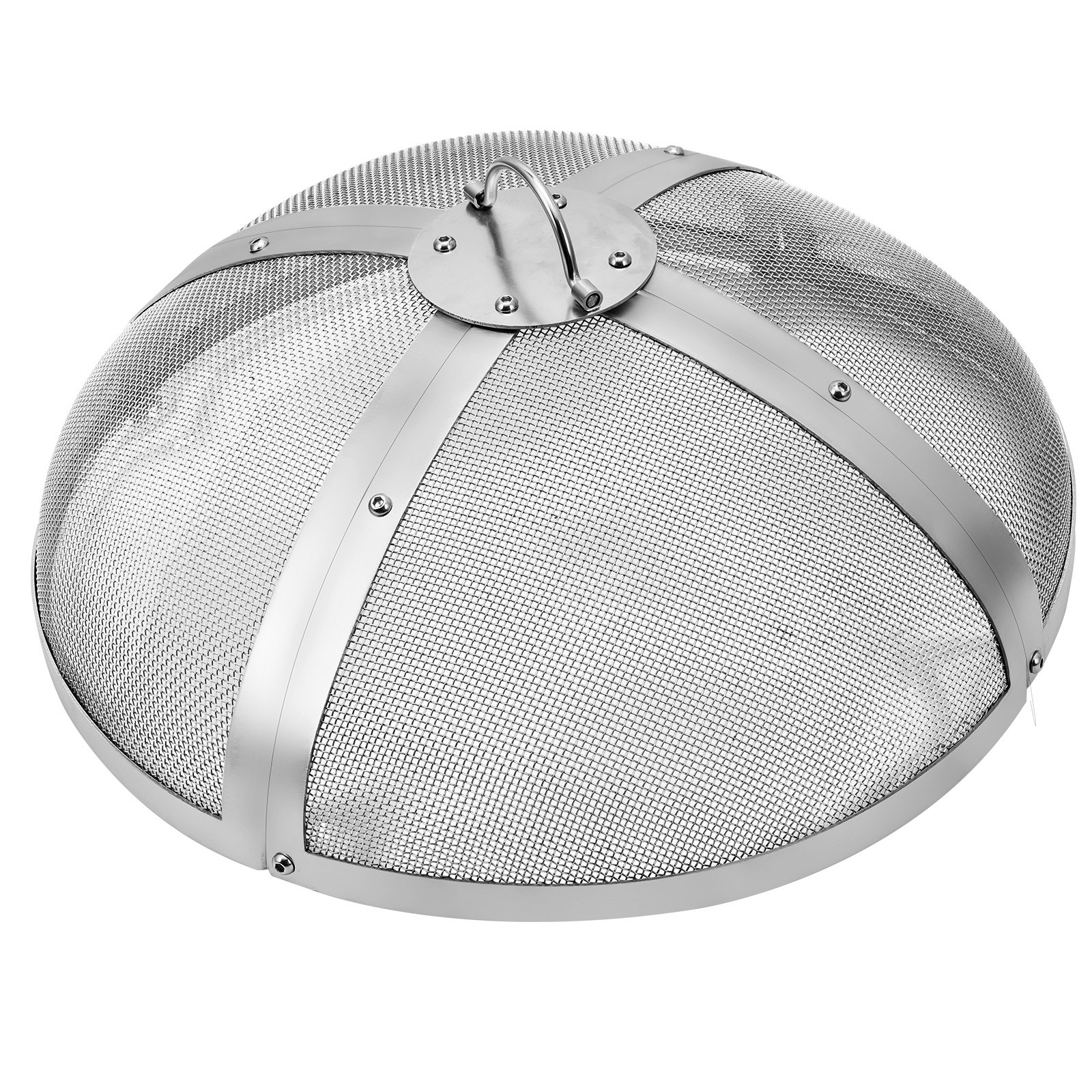 VEVOR Pantalla redonda para hogueras de 20.0 in, cubierta de metal de acero reforzado resistente, tapa para hogueras al aire libre, cubiertas superiores de fácil apertura redondas con mango de anillo para patio al aire libre, hogueras, patio trasero