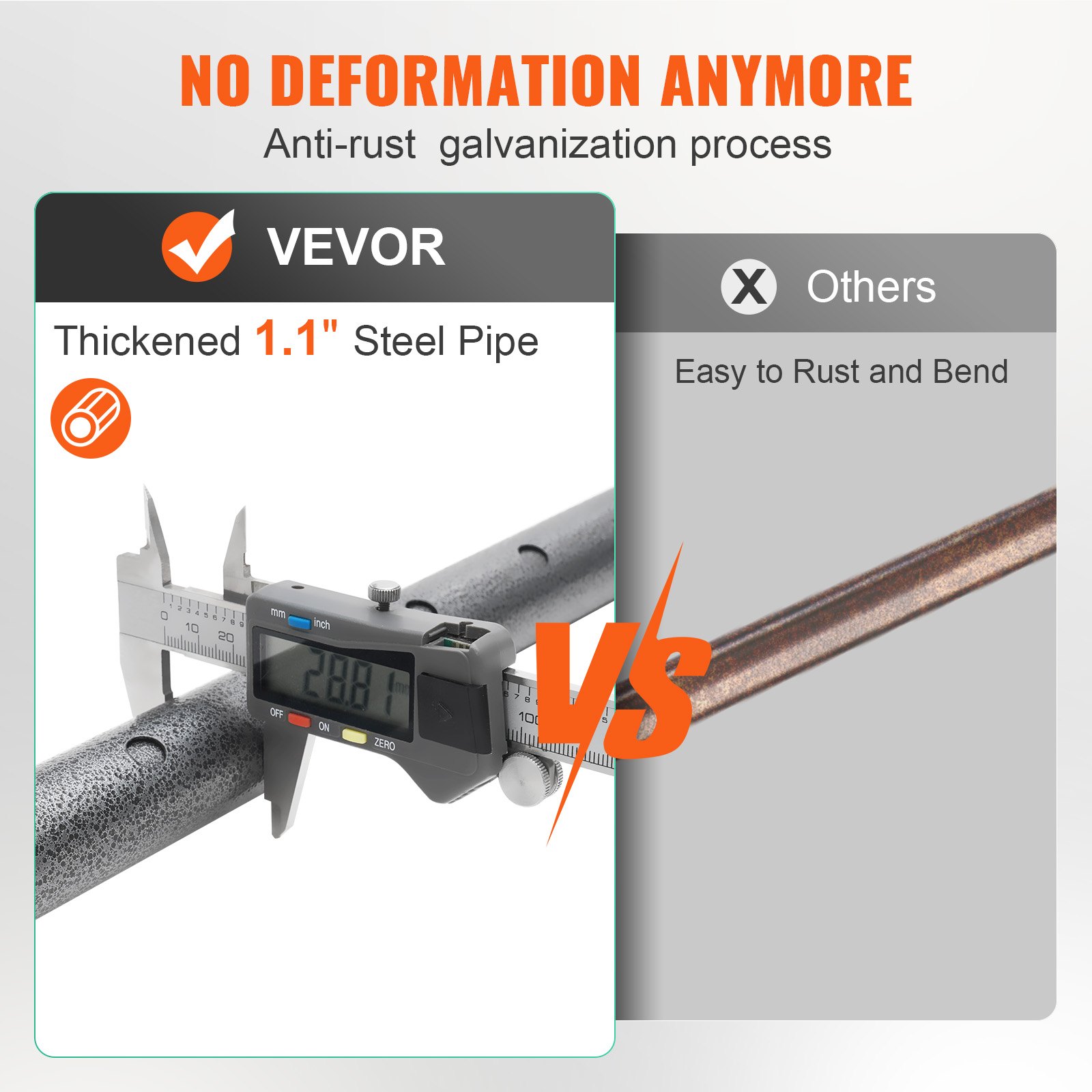 VEVOR Barra de carga, barra de caja de camión ajustable de 40" a 73", barra estabilizadora de carga de acero resistente con capacidad de 220 libras, barra de carga de camión parada deslizante para cam