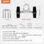 Kit de puerta corrediza de 6" con herrajes resistentes y ajustables, capacidad de carga de 600 lb