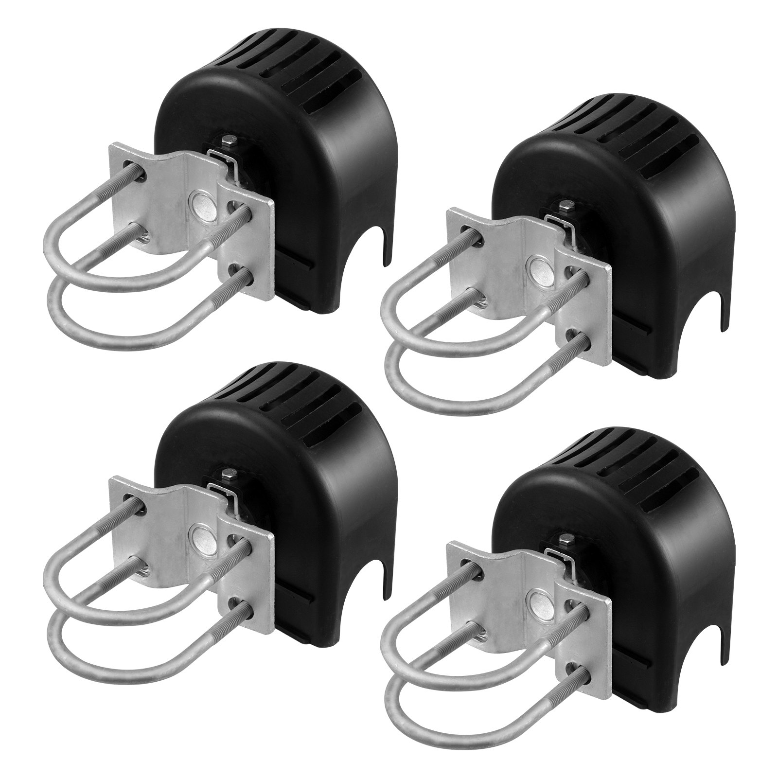 Kit de puerta corrediza con ranura en forma de U, 4 ruedas y cubierta para puerta voladiza
