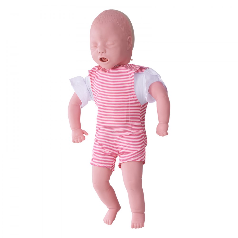 Maniquí de entrenamiento VEVOR para RCP infantil, práctica de la maniobra de Heimlich y reanimación cardiopulmonar (RCP), maniquí profesional de entrenamiento para la obstrucción de las vías respiratorias en bebés, modelo de infarto infantil para la educación.
