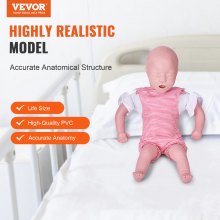 Modelo de infarto de VEVOR para bebés, maniquí de entrenamiento para obstrucción de las vías respiratorias, enseñanza de RCP