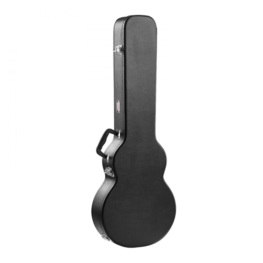 VEVOR Estuche rígido para guitarra eléctrica de 105 cm (41,34"), con forma de calabaza, con cerradura, pestillo, llave y asa, acolchado de PVC, forro suave, resistente al agua, para guitarras LES Paul de 99 cm (39"), color negro