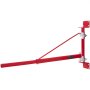Brazo de elevación eléctrico VEVOR rojo con soporte de montaje en pared y barra de soporte de metal.