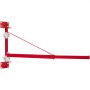 Brazo de elevación eléctrico VEVOR rojo con soportes de montaje en pared y varillas de soporte.