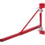 Brazo de elevación eléctrico VEVOR rojo con construcción metálica robusta y placas de montaje.