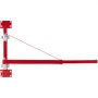 Brazo de elevación eléctrico VEVOR rojo con soporte de montaje en pared y cable, diseñado para tareas de elevación pesada.