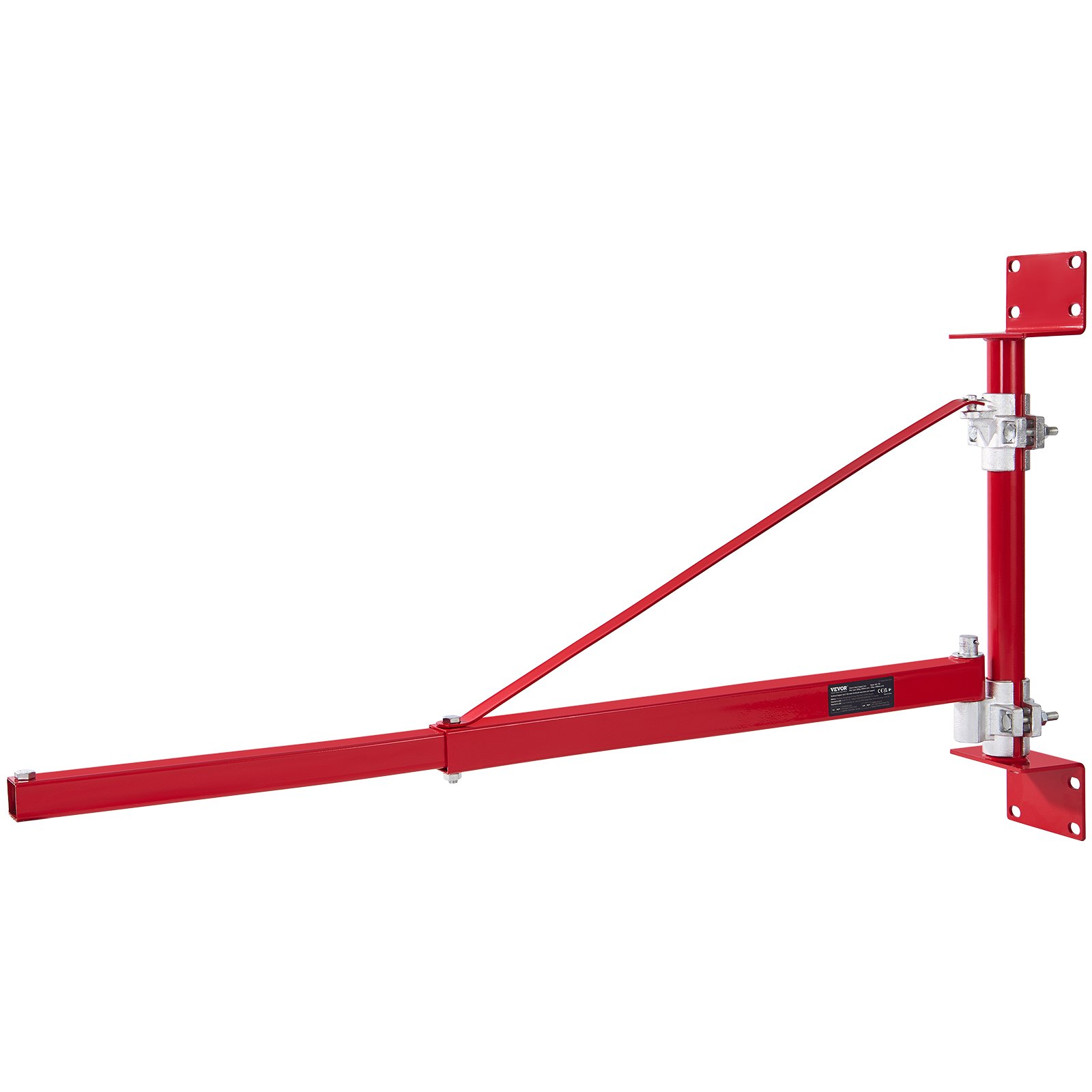 Brazo de elevación eléctrico VEVOR rojo con soporte de montaje en pared y barra de soporte de metal.