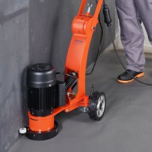 VEVOR Amoladora eléctrica para pisos de concreto, amoladora de 7 pulgadas, pulidora de pisos de concreto de 1,7 HP, rectificadora de 1300 W, amoladora de superficies con motor sin escobillas mejorada de 1720 RPM para granito/mármol/piedras