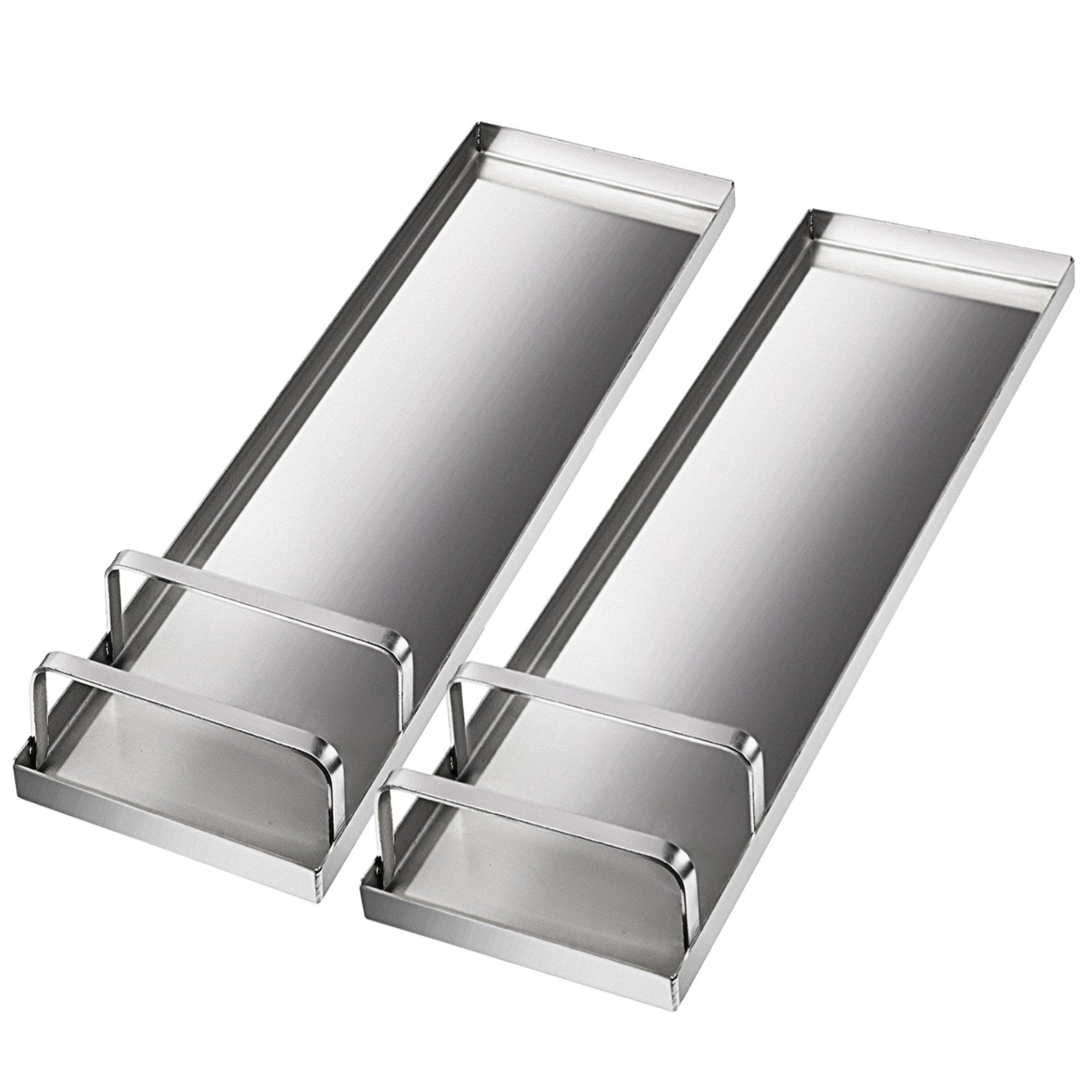 VEVOR - Rodilleras de hormigón de 28 x 8 pulgadas, rodilleras deslizantes, rodilleras de acero inoxidable, herramientas deslizantes de hormigón, par de deslizadores móviles con conner redondo, para acabado de cemento y hormigón