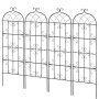 VEVOR Enrejado de jardín para plantas trepadoras, 180 x 50 cm, 4 paquetes de enrejado de metal inoxidable para flores de jardín, soporte para rosas trepadoras y pepinos, enrejado decorativo para clemátides para patios y céspedes.