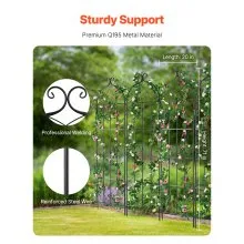 4 paquetes de enrejados de metal para jardín para soporte de plantas trepadoras, 71 x 20 pulgadas, resistentes al óxido