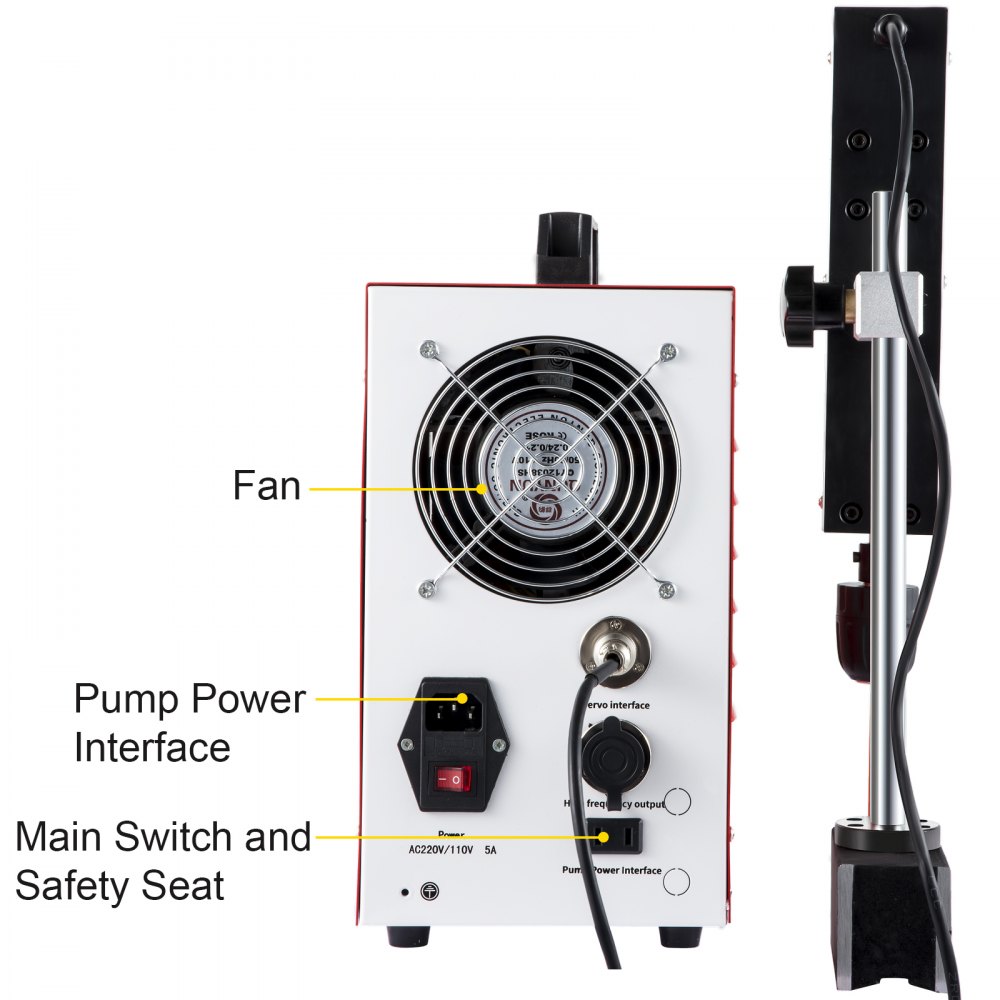 Máquina EDM portátil VEVOR 800W EDM Tap Remover Ajuste de profundidad 0.039"-3.94" Tap Disintegrator Apagado automático EDM Remover 0.03"-0.39" Taladro se desvía del agujero ciego Máquina de eliminación de grifos rotos para grifos