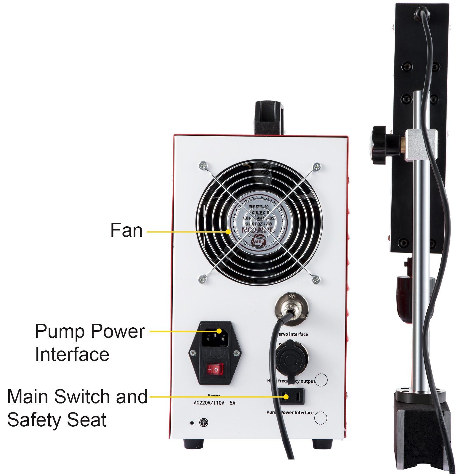 Máquina EDM portátil VEVOR 800W EDM Tap Remover Ajuste de profundidad 0.039"-3.94" Tap Disintegrator Apagado automático EDM Remover 0.03"-0.39" Taladro se desvía del agujero ciego Máquina de eliminación de grifos rotos para grifos