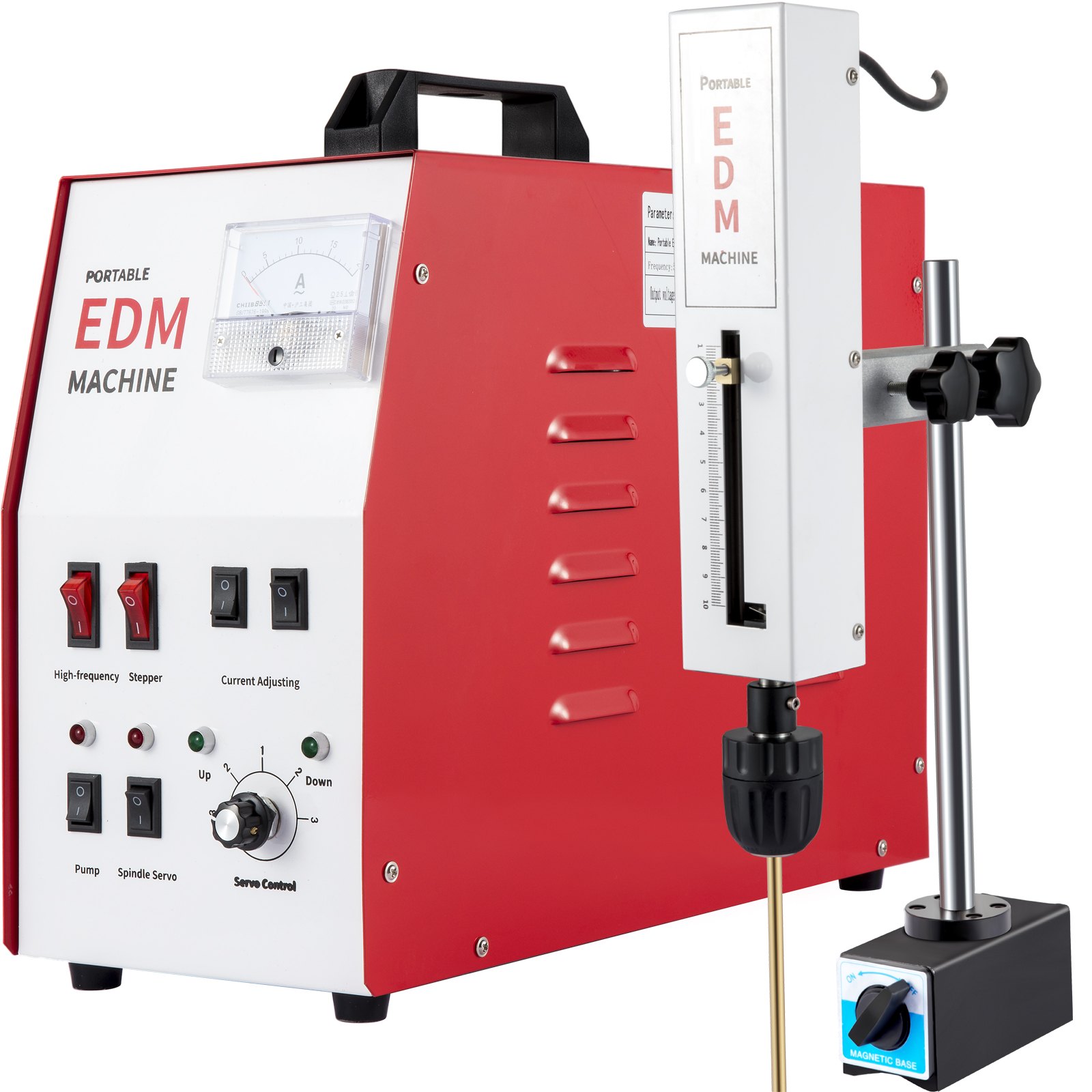 Máquina EDM portátil VEVOR 800W EDM Tap Remover Ajuste de profundidad 0.039"-3.94" Tap Disintegrator Apagado automático EDM Remover 0.03"-0.39" Taladro se desvía del agujero ciego Máquina de eliminación de grifos rotos para grifos