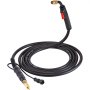 Antorcha de soldadura MIG Miller VEVOR, vista completa con cable extendido y conectores.