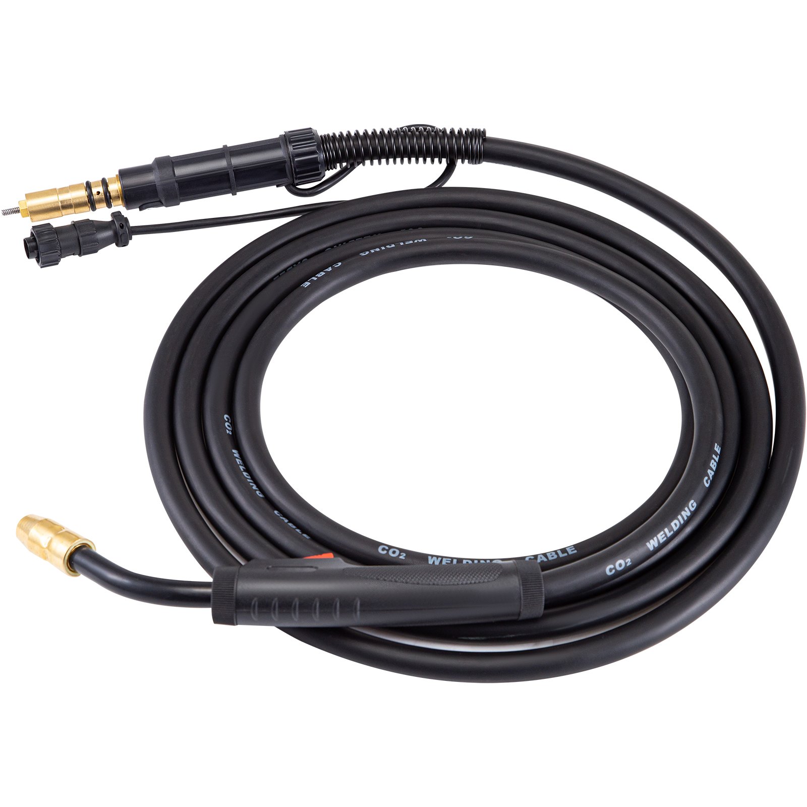 Antorcha de soldadura MIG Miller VEVOR con cable negro y conector de latón.