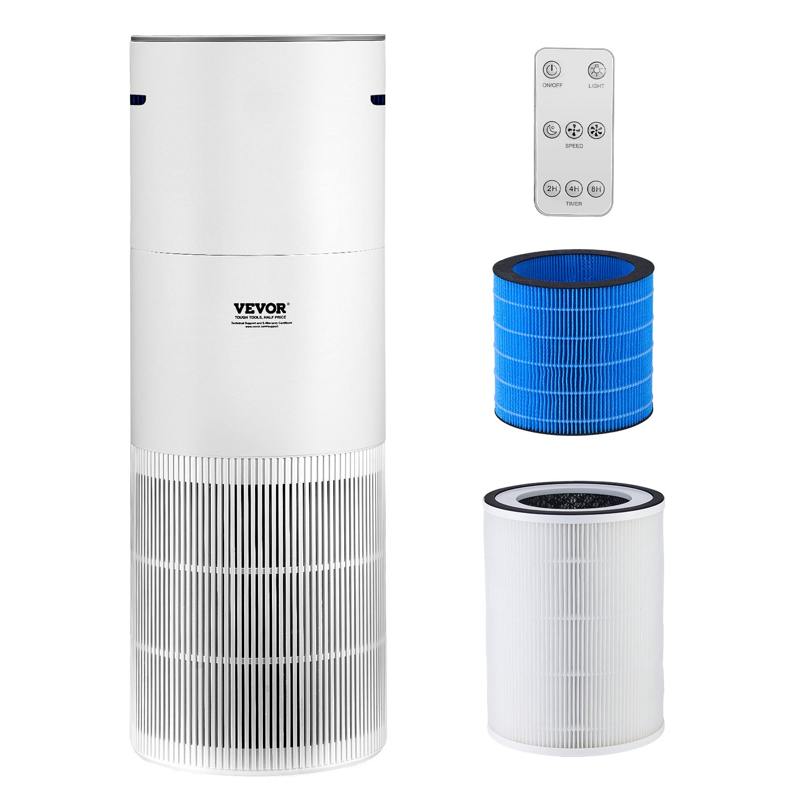 Purificador de aire de 1090 ft²/h con filtro HEPA 11 para el hogar, habitaciones grandes