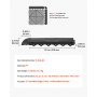 VEVOR Kit de Bordes para Baldosas Entrelazadas, Paquete de 11 Piezas y 4 Esquinas, Bordes de Transición para Azulejos de Drenaje para Suelo de Garaje, Polipropileno, para Terraza Taller Piscina, Negro