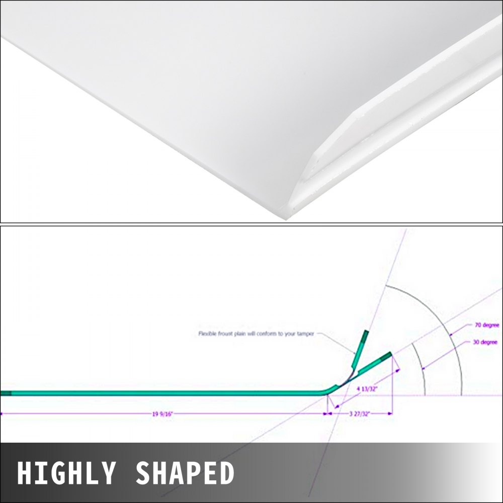 VEVOR Compactadora de Placa Almohadilla de Manipulación, Compactador de Suelo, Máquina Compactadora, Hecha de Material Plástico, Equipada con Dos Abrazaderas de Montaje en C, 48,5 x 49 x 0,6 cm