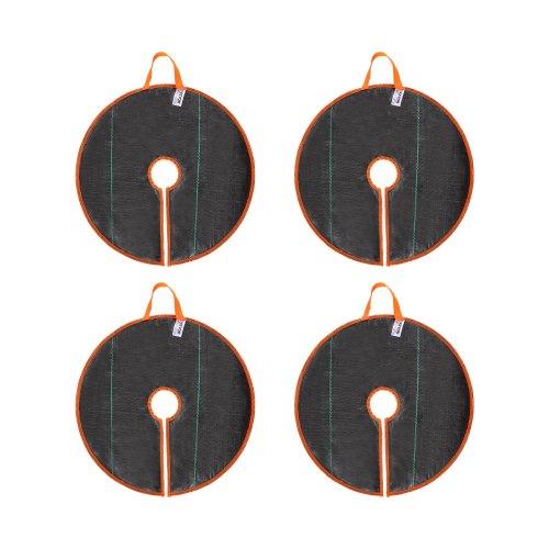 Anillos de riego para árboles VEVOR, 4 paquetes de bolsas de riego automático de 10 galones, bolsas de riego de liberación lenta hasta 30 días, sistema de goteo automático resistente para plantar árboles y arbustos de jardinería.