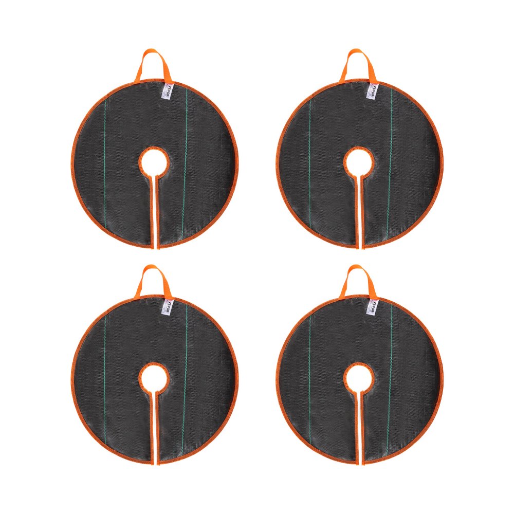 Anillos de riego para árboles VEVOR, 4 paquetes de bolsas de riego automático de 10 galones, bolsas de riego de liberación lenta hasta 30 días, sistema de goteo automático resistente para plantar árboles y arbustos de jardinería.