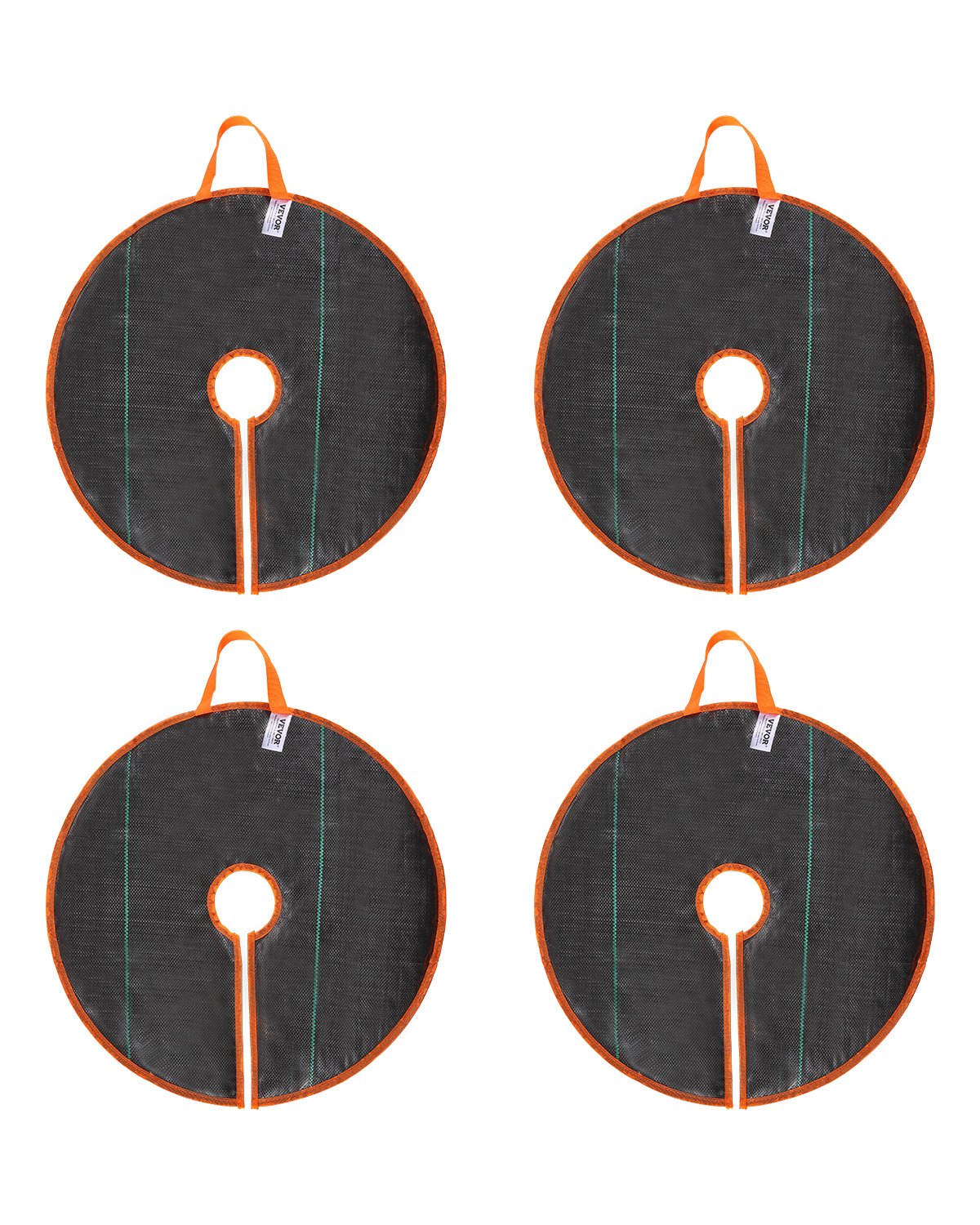 Anillos de riego para árboles VEVOR, 4 paquetes de bolsas de riego automático de 10 galones, bolsas de riego de liberación lenta hasta 30 días, sistema de goteo automático resistente para plantar árboles y arbustos de jardinería.