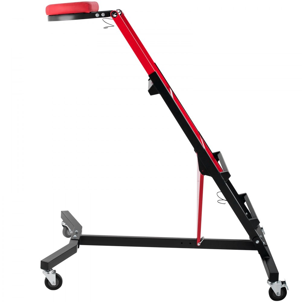 Enredadera de motor automotriz VEVOR, enredadera plegable de altura ajustable, enredadera de motor superior alta de capacidad de 400 LBS, con cuatro ruedas de 4 pulgadas, cubierta acolchada, para el hogar, garaje, mantenimiento de reparación de taller