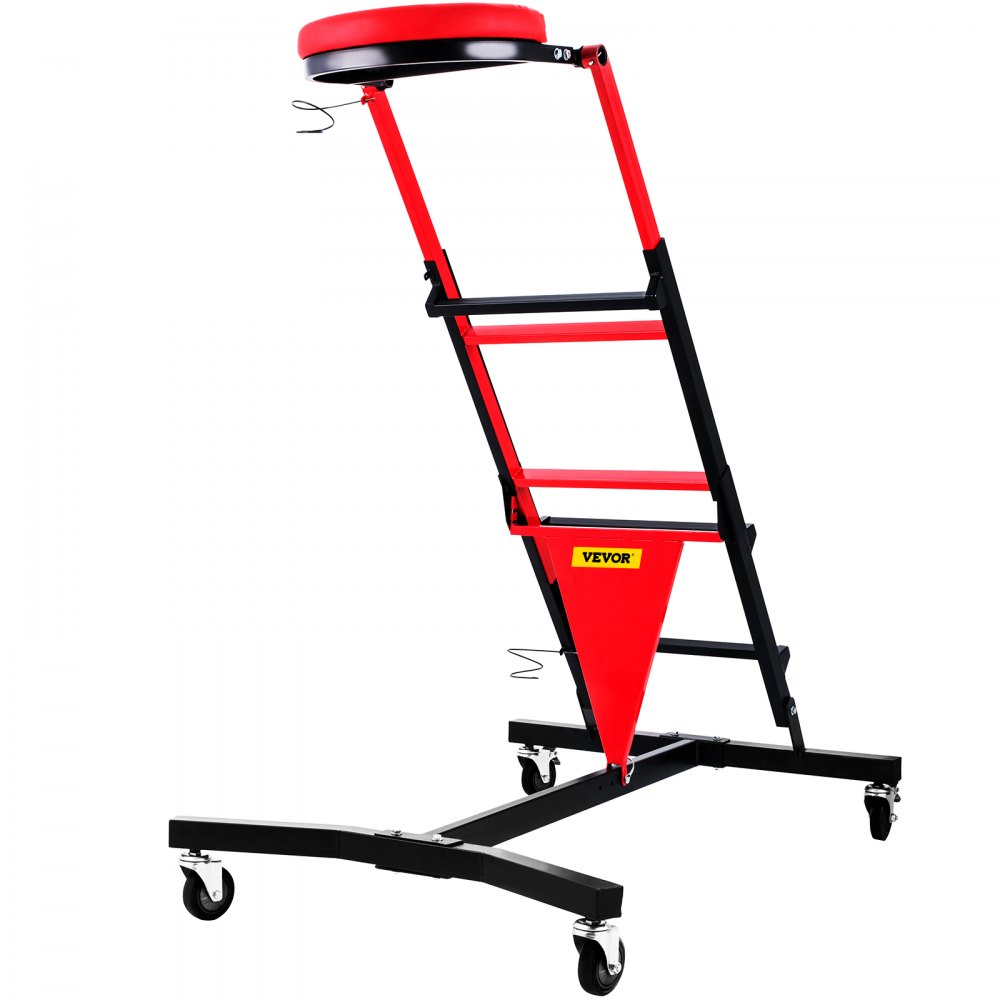 Enredadera de motor automotriz VEVOR, enredadera plegable de altura ajustable, enredadera de motor superior alta de capacidad de 400 LBS, con cuatro ruedas de 4 pulgadas, cubierta acolchada, para el hogar, garaje, mantenimiento de reparación de taller