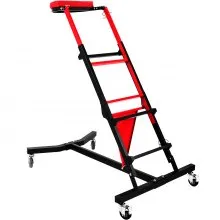 Enredadera de motor automotriz VEVOR, enredadera plegable de altura ajustable, enredadera de motor superior alta de capacidad de 400 LBS, con cuatro ruedas de 4 pulgadas, cubierta acolchada, para el hogar, garaje, mantenimiento de reparación de taller