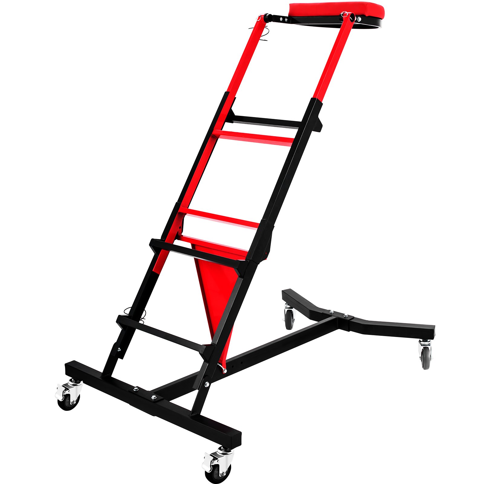 Enredadera de motor automotriz VEVOR, enredadera plegable de altura ajustable, enredadera de motor superior alta de capacidad de 400 LBS, con cuatro ruedas de 4 pulgadas, cubierta acolchada, para el hogar, garaje, mantenimiento de reparación de taller