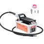 VEVOR Bomba hidráulica neumática de 10 000 PSI, depósito de 1/2 galón, salida de aceite NPT de 3/8", entrada NPT de 1/4", tubería de 6,6 pies, accionada con el pie. Pedal neumático para máquinas de carrocería y postes de tracción, gris.