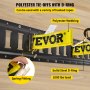 VEVOR E Track Tie-Down Rail Kit, 18PCS 5FT E-Tracks Set Incluye 4 rieles de acero y 2 ranuras individuales y 6 juntas tóricas y 4 amarres con anillo en D y 2 correas de trinquete, accesorios de seguridad para motocicletas de carga