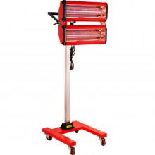 VEVOR 2000W lámpara de curado de pintura infrarroja para hornear calentador infrarrojo de onda corta Reparación de carrocería de coche secador/soporte de pintura