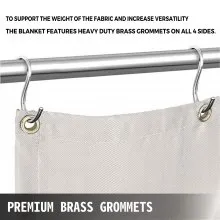 VEVOR Manta de soldadura de 8 x 10 pies Manta de fibra de vidrio blanca Manta ignífuga portátil de fibra de vidrio Estera de soldadura Aislamiento resistente al calor ignífugo con bolsa de transporte