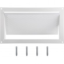Ventilación de inundación VEVOR, 8" de altura x 16" de ancho x 2" de profundidad Ventilación de inundación de la base, para reducir el daño de la base y el riesgo de inundación, blanco, montado en la pared, para espacios de arrastre, garajes y recintos de altura completa