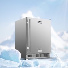 VEVOR Refrigerador de bebidas para interiores y exteriores de 24 pulgadas, refrigerador de bebidas independiente o debajo del mostrador de 185 QT, refrigerador de cerveza incorporado de 175 latas con cuerpo de acero inoxidable para uso comercial en el hogar residencial